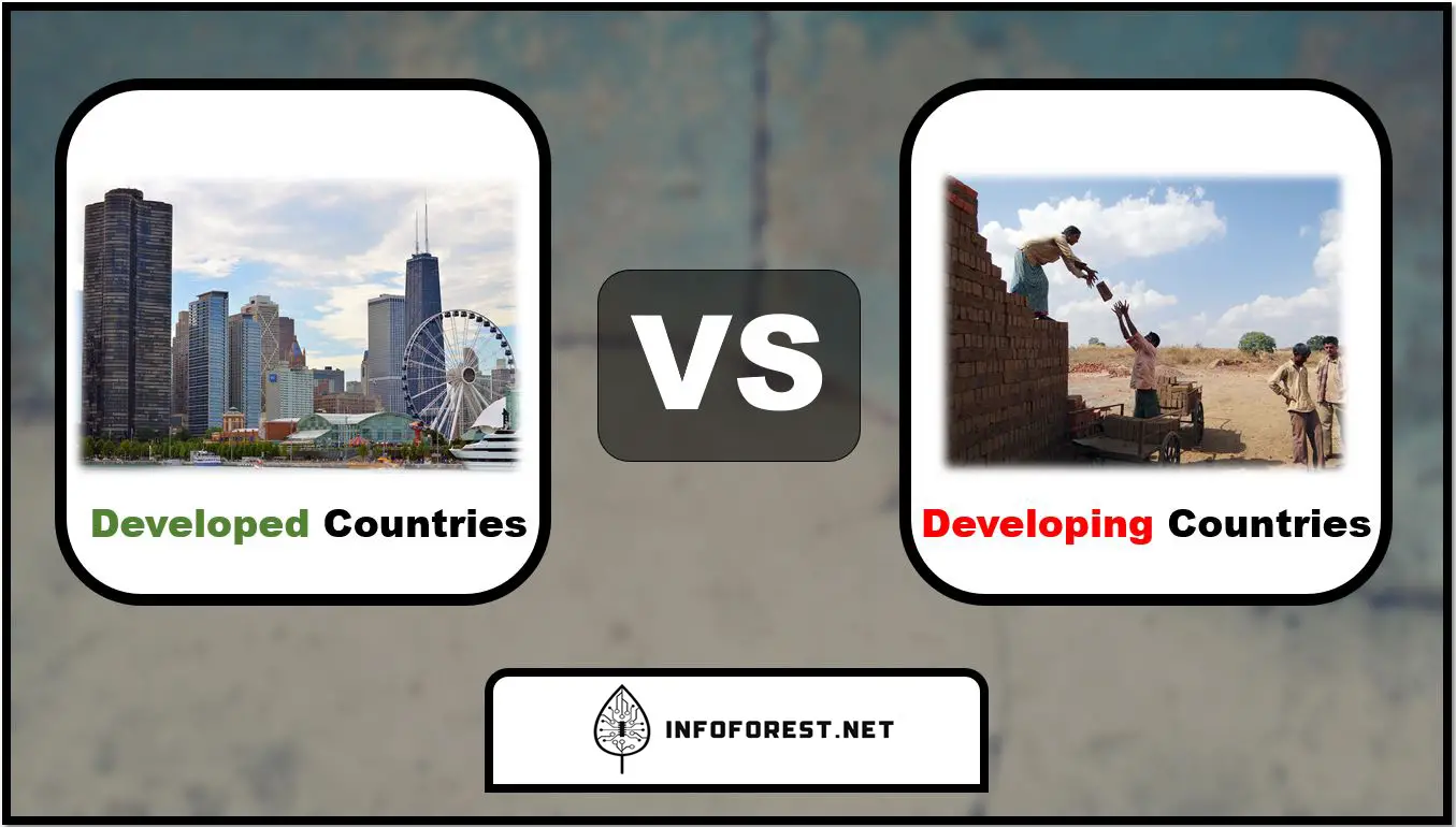 developed countries vs developing countries