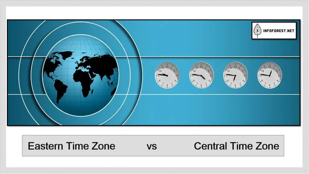 Difference Between Eastern Time Zone and Central Time Zone 